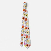 Cravate Aquarelle moderne Florale Fleurs botaniques (Dos)