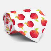Cravate Aquarelle Motif de pomme rouge (Roulé)