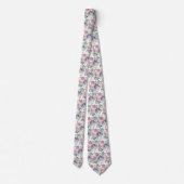 Cravate Aquarelle Motif Floral (Dos)