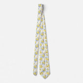 Cravate Aquarelle Motif Floral Jaune (Dos)