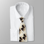 Cravate Aquarelle Papillon Chien Animal Art (Attaché)