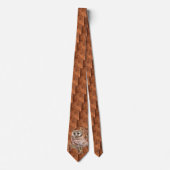 Cravate Aquarelle Petite Chouette Oiseau Animal Motif (Devant)