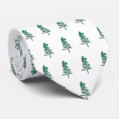 Cravate Aquarelle Pine Tree Noël (Roulé)