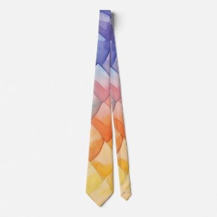 Cravate Aquarelle Rainbow Art
