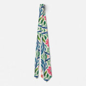 Cravate Aquarelle rose Fleurs Art (Dos)