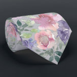 Cravate Aquarelle rose floral bleu et violet<br><div class="desc">Cette conception peut être personnalisée en choisissant l'option Modifier la conception. Vous pouvez également transférer sur d'autres objets. Contactez-moi à l'adresse colorflowcreations@gmail.com ou utilisez l'option conversation en haut de la page si vous souhaitez avoir cette conception sur un autre produit ou avez besoin d'aide. Voir d'autres de mes dessins ou...</div>