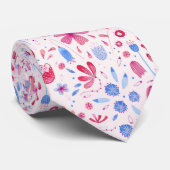 Cravate Aquarelle rose pâle (Roulé)