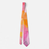 Cravate Aquarelle rose pâle Motif Abstrait (Dos)