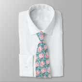 Cravate Aquarelle rose rose pâle rose Groomsmen (Attaché)
