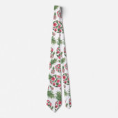 Cravate Aquarelle rose vert Motif d'ananas Floral (Devant)