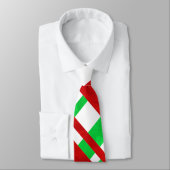 Cravate Aquarelle rouge vert Diagonal Plaid (Attaché)