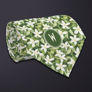 Cravate Aquarelle Stephanotis Floral