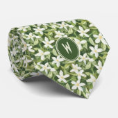 Cravate Aquarelle Stephanotis Floral (Roulé)
