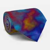 Cravate Aquarelle teinte papier abstrait en couleurs arc-e (Roulé)