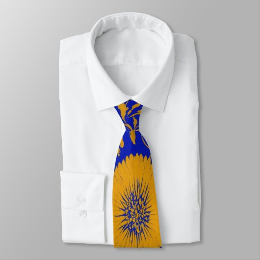 Cravate Aquarelle Unique Luxe Floral Impression (Attaché)