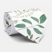 Cravate aquarelle verdure (Roulé)