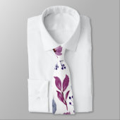 Cravate Aquarelle Vintage de la Bourgogne de prune (Attaché)