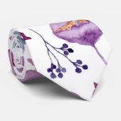 Cravate Aquarelle Vintage de la Bourgogne de prune (Roulé)