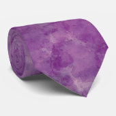 Cravate Aquarelle violette Violet Abstraction (Roulé)