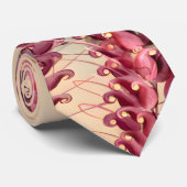 Cravate Aquarelles florales de Grevillea, Cadeau pour amis (Roulé)