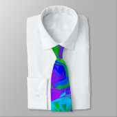 Cravate Aquarelles Peacock Abstraites (Attaché)