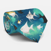 Cravate Aquarium Motif (Roulé)