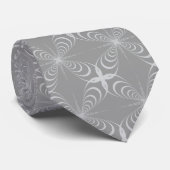 Cravate Arabesque gris sur gris (Roulé)