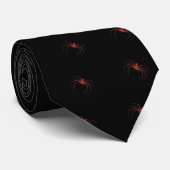 Cravate Araignée rouge (Roulé)
