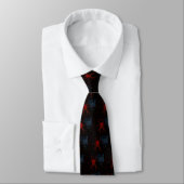 Cravate Araignée rouge en toile, sangle (Attaché)
