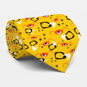 Cravate Araignées atomiques rétro (Roulé)