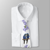 Cravate Arara azul e jacarandá (Attaché)