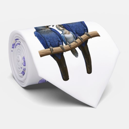 Cravate Arara azul e jacarandá (Roulé)