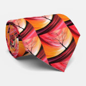 Cravate Arbre Abstrait - Art Moderne (Roulé)