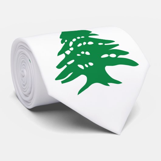 Cravate Arbre de cèdre vert du Liban (Roulé)