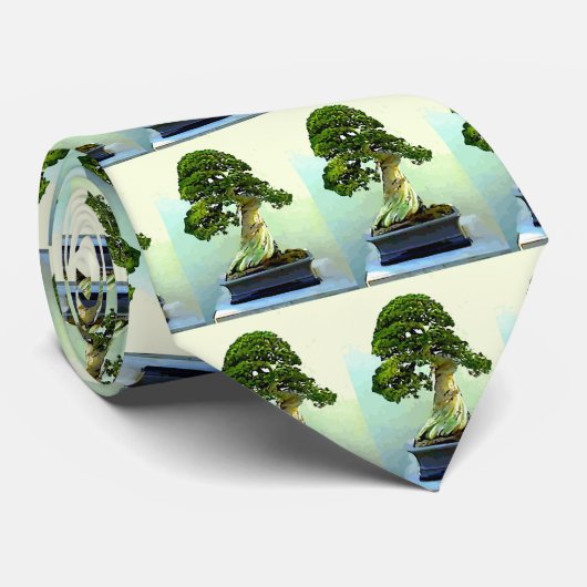 Cravate Arbre de Cypress de bonsaïs (Roulé)