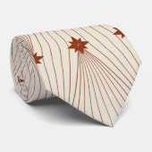 Cravate Arbre de Noël géométrique simple élégant (Roulé)