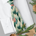 Cravate Arbre de Noël traditionnel rouge vert<br><div class="desc">Découvrez notre collection de cravates de Noël à l’aquarelle traditionnelle pour hommes, avec des motifs d’aquarelle intemporels en rouge et vert classiques. Cette cravate est ornée d'un design de vacances traditionnel — un beau Motif rouge et vert Overlapping Christmas Tree — magnifiquement peint en traits doux et fluides d'aquarelle. Parfaits...</div>