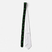 Cravate Arbre de Noël vert motif noir (Dos)