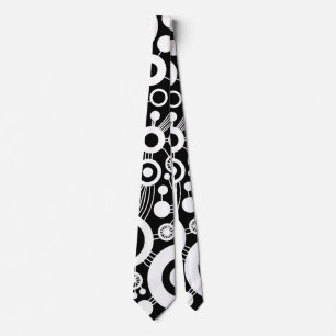Cravate Arbre de vie Abstrait - B&W