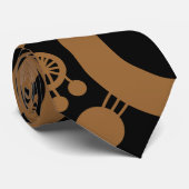 Cravate Arbre de vie Abstrait - Brown et noir (Roulé)