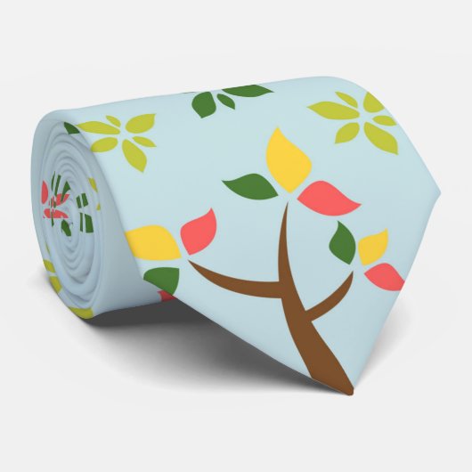 Cravate Arbre et feuilles (Roulé)