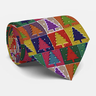 Cravate Arbres colorés Stylish Holiday Necktie