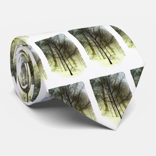 Cravate Arbres couverts de neige (Roulé)