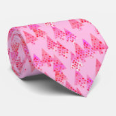 Cravate Arbres de Noël à fleurs modernes - rose pastel (Roulé)