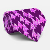 Cravate Arbres de Noël modernes de fleur - pourpre (Roulé)