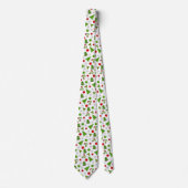 Cravate Arbres De Noël Sucres de canne Étoiles Et Baubles (Devant)