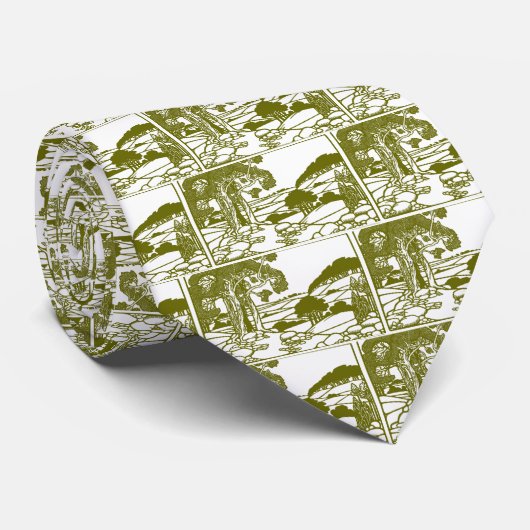 Cravate Arbres et campagne (Roulé)