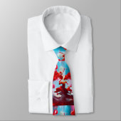 Cravate arbres rouges Abstraits (Attaché)