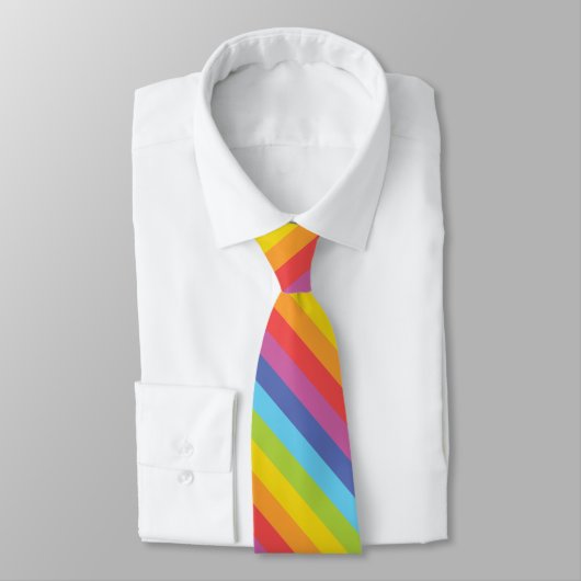 Cravate Arc en arc-en-ciel diagonal (Attaché)