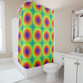 Cravate arc-en-ciel Carrelage teint Douche rideau (En situation)